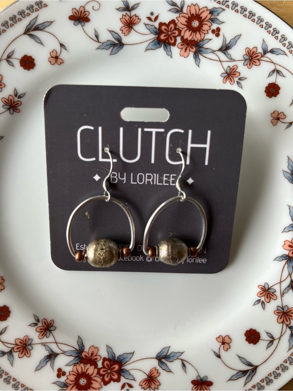 Mixed Metal Hoop Dangle Earrings